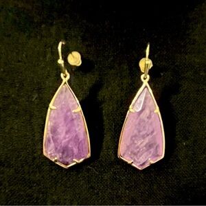 Kendra Scott Purple Stone Earrings